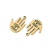 201 Stainless Steel Laser Cut Pendants STAS-P428-07G-2