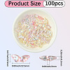 100Pcs Transparent UV Plating Acrylic Beads PACR-PA0001-03-2
