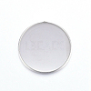 304 Stainless Steel Cabochon Settings STAS-E443-33P-20mm-1