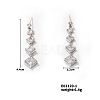 Geometric Cube Stud Earrings with Full Rhinestone Design TL4869-1-1