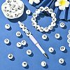 1 Set 26Pcs White Round with Letter Silicone Beads ST-CJ0041-010-6