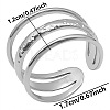 Non-Tarnish Minimalist 304 Stainless Steel Cuff Rings AX0926-1-1