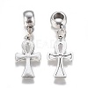 Antique Silver Plated Alloy European Dangle Charms MPDL-L028-05AS-2