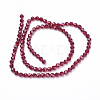 Faceted(32 Facets) Glass Round Beads Strands X-EGLA-J042-6mm-20-2
