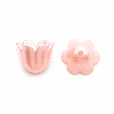 Spary Painted Acrylic Beads LS-ACRP-WH0001-02B-1