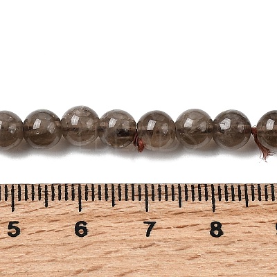 Natural Smoky Quartz Beads Strands G-B167-A09-6mm-1