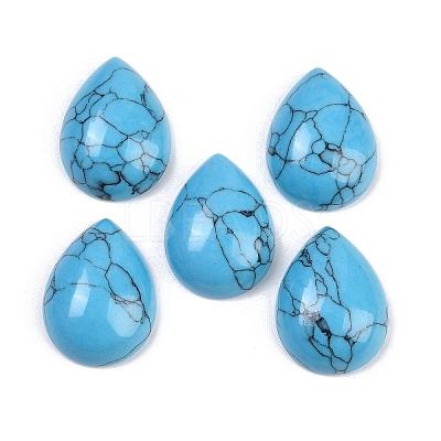 Dyed Synthetic Turquoise Cabochons G-H094-01A-20-1
