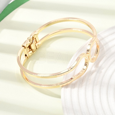 Brass Hollow Hinged Cuff Bangles for Women KK-CBA0B5A-02G-1