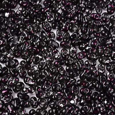 Picasso Spray Painted Glass Seed Beads SEED-T006-04-36-1