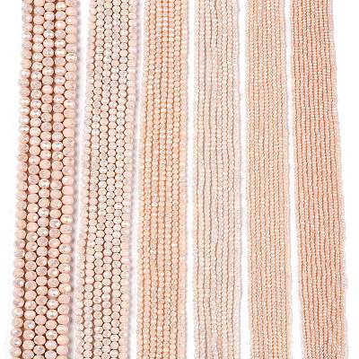 Electroplate Glass Beads Strands EGLA-A044-P8mm-B05-1