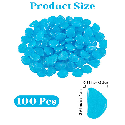 1 Set Resin Luminous Glow in the Dark Pebbles Stone DJEW-CN0001-40B-1