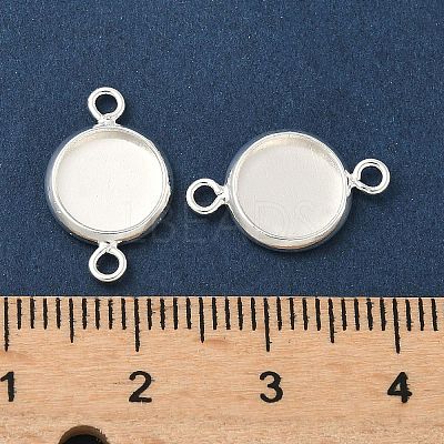 Flat Round Brass Connector Cabochon Settings KK-K414-13F-S-1