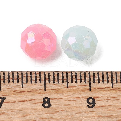 UV Plating Opaque Acrylic Beads OACR-G058-15B-1