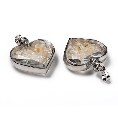 Glass Bottle Pendants G-Z010-02M-1