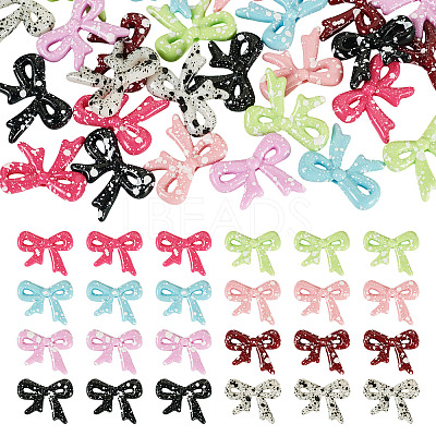 40Pcs 8 Colors Spray Painted Opaque Acrylic Beads MACR-TA0002-66-1