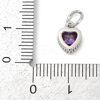 Brass Micro Pave Cubic Zirconia Pendants KK-H204-01P-03-1