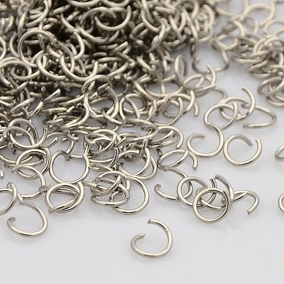Tarnish Resistant 304 Stainless Steel Open Jump Rings STAS-N015-03-7x1mm-1