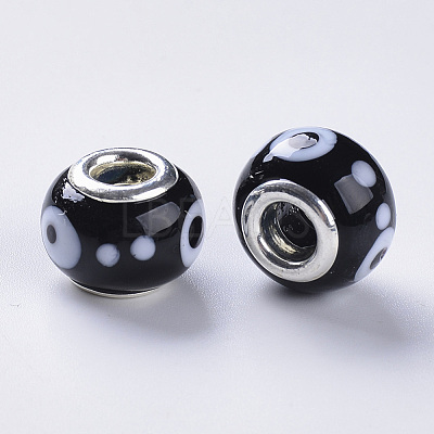 Handmade Lampwork European Beads LAMP-S193-008I-1