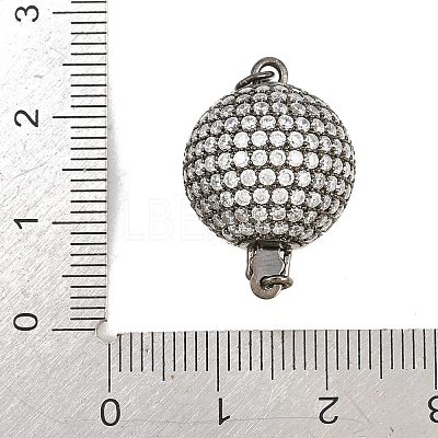 Brass Micro Pave Clear Cubic Zirconia Box Clasps CU-CBA8324-01B-1