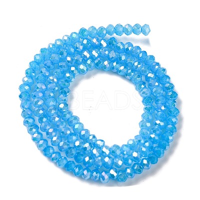 Baking Electroplate Glass Beads Strands DGLA-A039-J4mm-B12-1
