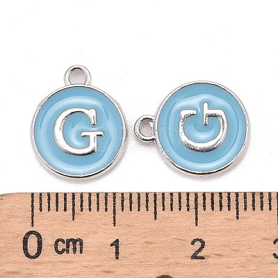 Platinum Plated Alloy Enamel Charms LS-ENAM-S118-04G-P-1