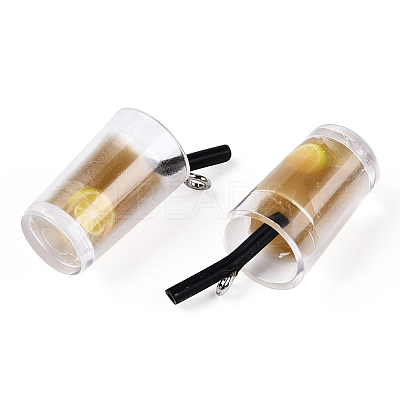 Plastic Imitation Drink Pendants CRES-S359-13F-1