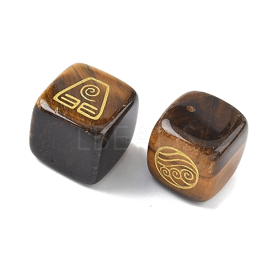 4Pcs 4 Styles Natural Tiger Eye Display Decorations G-F786-03A-06-1