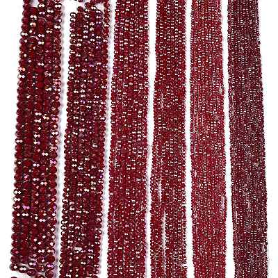 Electroplate Glass Beads Strands EGLA-A044-P6mm-B02-1