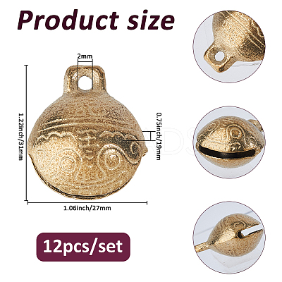 Brass Bell Pendants KKB-FH0001-01C-1