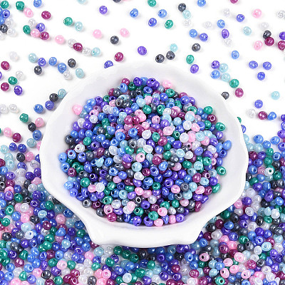 6/0 Opaque Colours Glass Seed Beads SEED-N007-18D-1