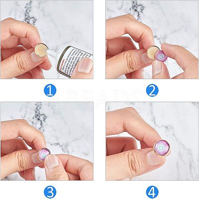 Ion Plating(IP) Adjustable 304 Stainless Steel Finger Rings Components STAS-P291-01H-G-1