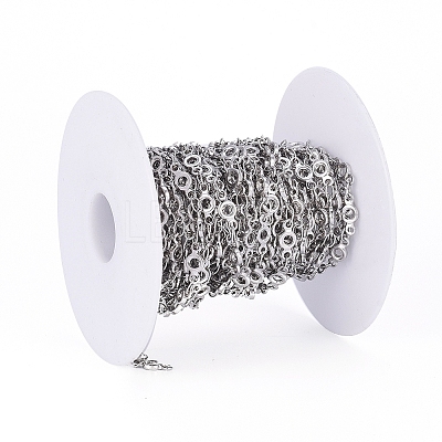 Tarnish Resistant 304 Stainless Steel Link Chains CHS-G014-09P-1
