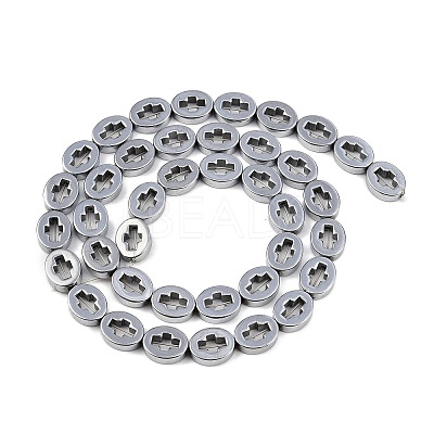 Electroplated Synthetic Non-magnetic Hematite Beads Strands G-K375-C01-01-1