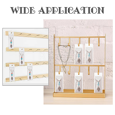240Pcs 2 Style Rectangle Blank Paper Keyring Display Card DIY-GA0003-14-1