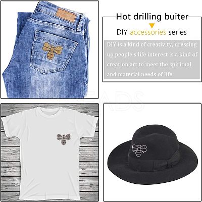 Rhinestones Sew on/Iron on Patches DIY-FG0001-38-1