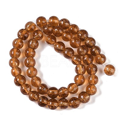Handmade Gold Sand Lampwork Beads LAMP-Z009-01G-1