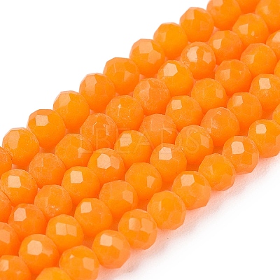 Opaque Solid Color Imitation Jade Glass Beads Strands EGLA-A044-P3mm-D29-1