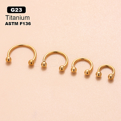 G23 Titanium Hoop Nose Rings WGCC61E-01-1