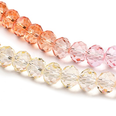 Transparent Painted Glass Beads Strands DGLA-A034-T6mm-A20-1