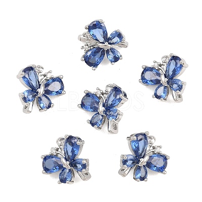 SHEGRACE Butterfly Brass Micro Pave Cubic Zirconia Spacer Bars XGRQ5K576-825P-B-1