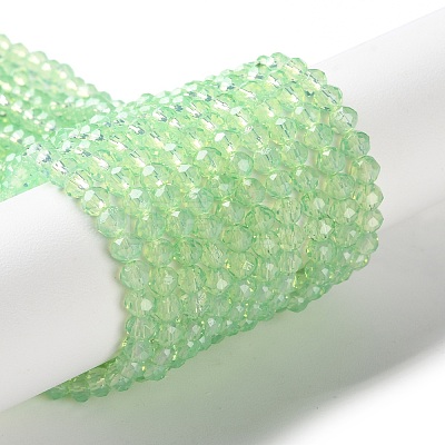 Baking Paint Transparent Glass Beads Strands LS-DGLA-A034-J4MM-D02-1
