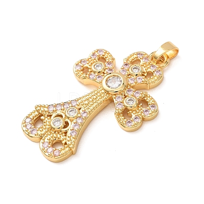 Brass Micro Pave Cubic Zirconia Pendants CU-CBA2F11-17G-02-1