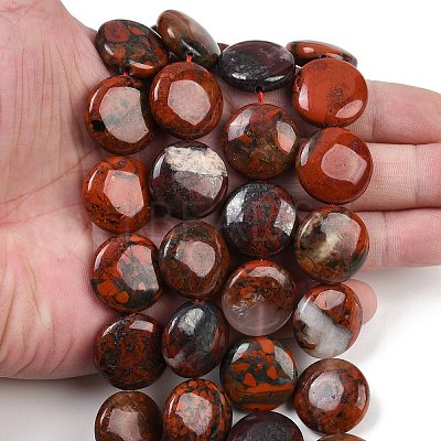 Natural Brecciated Jasper Beads Strands G-C220-D02-20mm-1