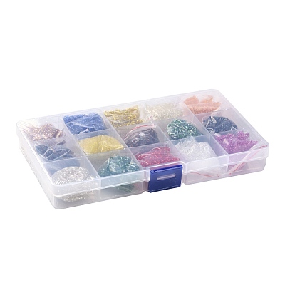 180G 15 Colors Glass Seed Beads SEED-JQ0003-01A-2mm-1