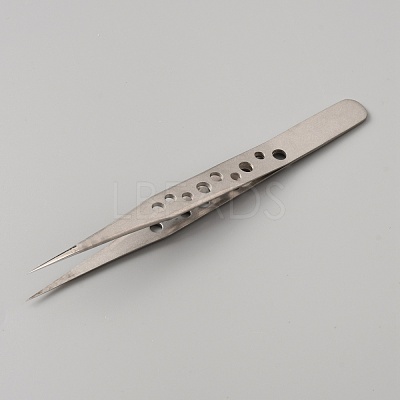 Stainless Steel Fine Ponited Tweezers TOOL-WH0125-46B-1