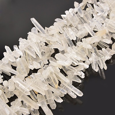 Natural Rough Quartz Crystal Bead Strands G-I111-02-1