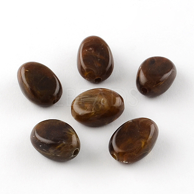 Oval Imitation Gemstone Acrylic Beads OACR-R052-13-1