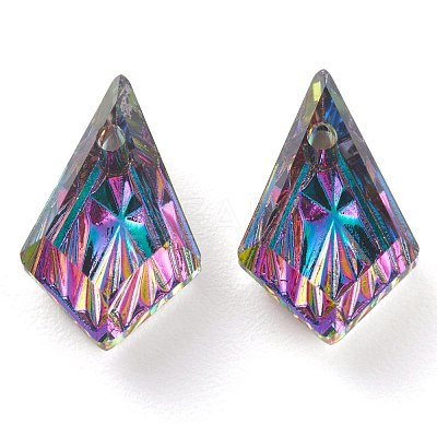 Embossed Glass Rhinestone Pendants GLAA-J101-01A-001VO-1
