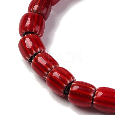Handmade Lampwork Chevron Beads Strands LAMP-K041-01B-09-1