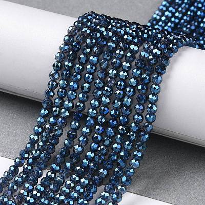 Electroplate Transparent Glass Beads Strands LS-GLAA-H021-01B-FR05-1